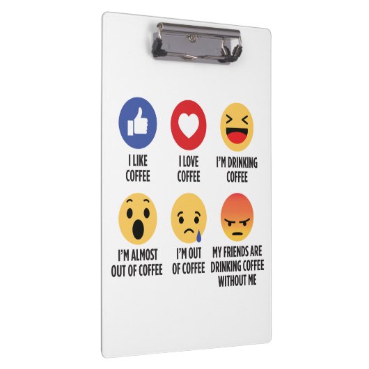 Koffie Emoticons Klembord (Rechts)