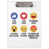 Koffie Emoticons Klembord (Voorkant)