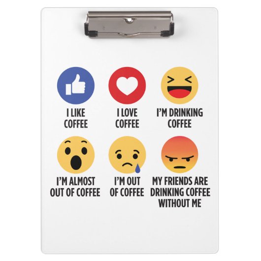 Koffie Emoticons Klembord (Voorkant)