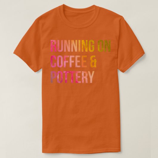 Koffie en aardewerk in Waterverf T-shirt (Design voorkant)