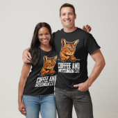 Koffie en Abyssijnse kat T-shirt (Unisex)