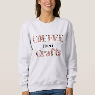 Koffie en ambachtelijke typografie trui