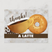 Koffie en bagel | Dank u Briefkaart (Voorkant)