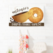 Koffie en bagel spandoek (Insitu)