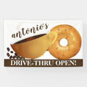 Koffie en bagel spandoek (Horizontaal)