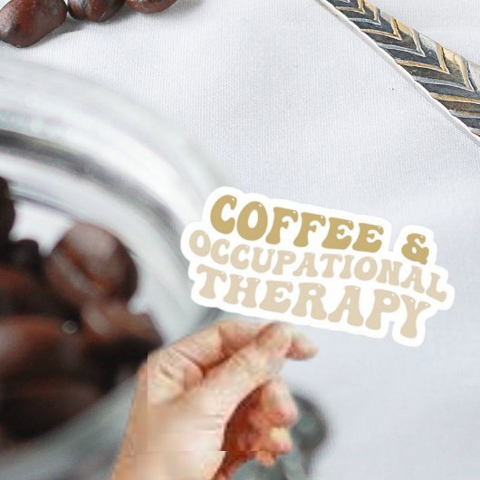 koffie en beroepsmatige therapie, Groovy koffie Sticker