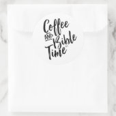 Koffie en bijbel Tijd Lettering Sticker (Tas)