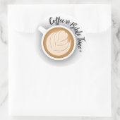 Koffie en bijbel Tijd Logo Sticker (Tas)