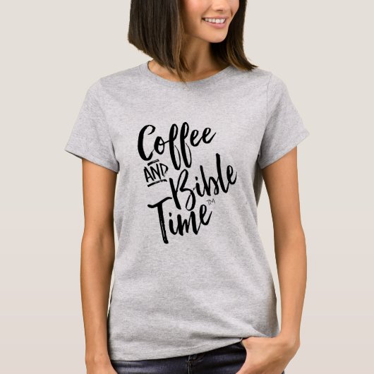 Koffie en bijbeltijd T-shirt (Voorkant)