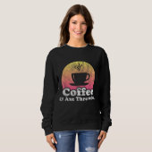 Koffie en bijlen gooien trui (Voorkant volledig)