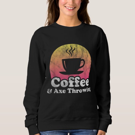 Koffie en bijlen gooien trui (Voorkant)