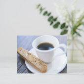 Koffie en Biscotti Briefkaart (Staand voorkant)