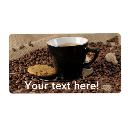 Koffie en biscuit etiket (Voorkant)