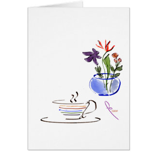 koffie en bloemen