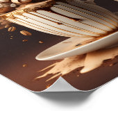 Koffie en bloemen moderne kunst poster (Hoek)