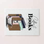  koffie en boeken | Alles wat ik nodig heb kunst Legpuzzel (Horizontaal)