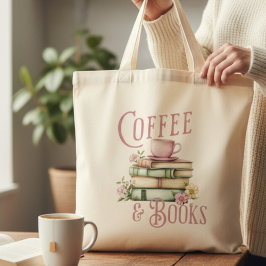 Koffie en Boeken Bloemstuk Tote Bag