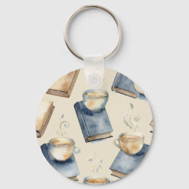 Koffie en Boeken Cozy Sleutelhanger