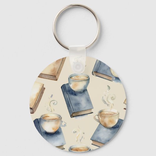 Koffie en Boeken Cozy Sleutelhanger (Voorkant)