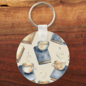 Koffie en Boeken Cozy Sleutelhanger (Achterkant)