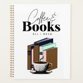 Koffie en boeken is alles wat ik nodig heb  planner