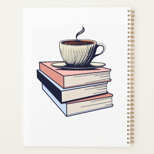 Koffie en boeken is alles wat ik nodig heb  planner (Achterkant)