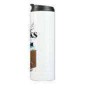 Koffie en boeken is alles wat ik nodig heb thermosbeker (Geroteerd rechts)