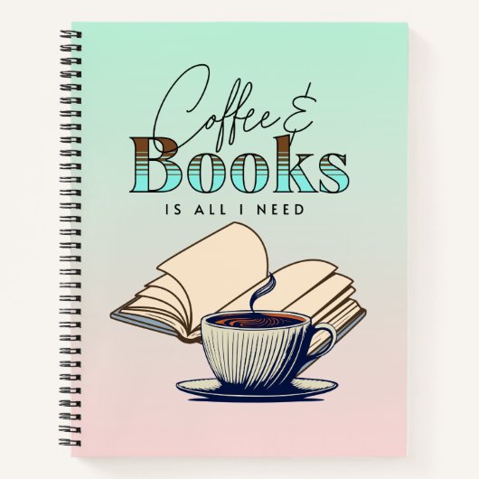 Koffie en boeken is alles wat ik nodig heb typogra (Voorkant)