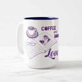 Koffie en boeken Liefde lezen Aangepaste Mok