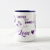 Koffie en boeken Liefde lezen Aangepaste Mok (Center)