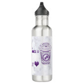 Koffie en boeken, liefdesklinker lezen waterfles  (Rechts)