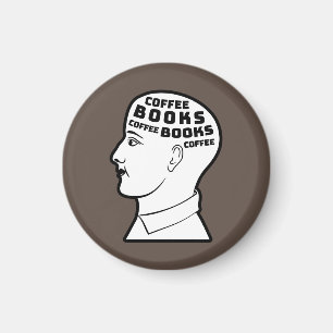 Koffie en boeken magneet