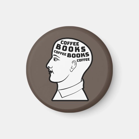 Koffie en boeken magneet (Voorkant)