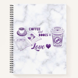 Koffie en boeken Notitieboek voor liefdeslezen