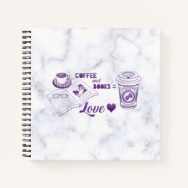 Koffie en boeken Notitieboek voor liefdeslezen