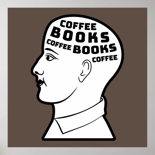 Koffie en boeken poster (Voorkant)
