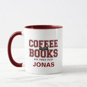 Koffie en Boeken Slurp Dan Blaadje Boekenwurm Kast Mok