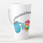 Koffie en boeken zijn mijn Jam Large Latte Mok (Linkerhoek)