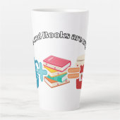 Koffie en boeken zijn mijn Jam Large Latte Mok (Voorkant)