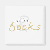 Koffie- en boekenkoppen magneet (Voorkant)