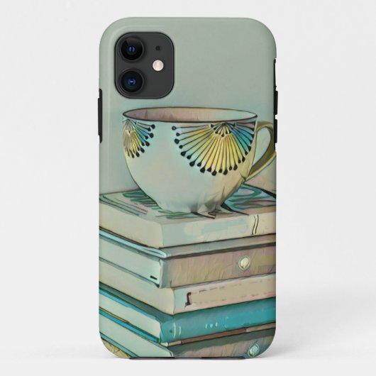 Koffie- en boekliefhebbers Case-Mate iPhone case (Achterkant)