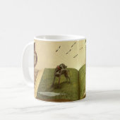 Koffie en boekovers koffiemok (Voorkant links)