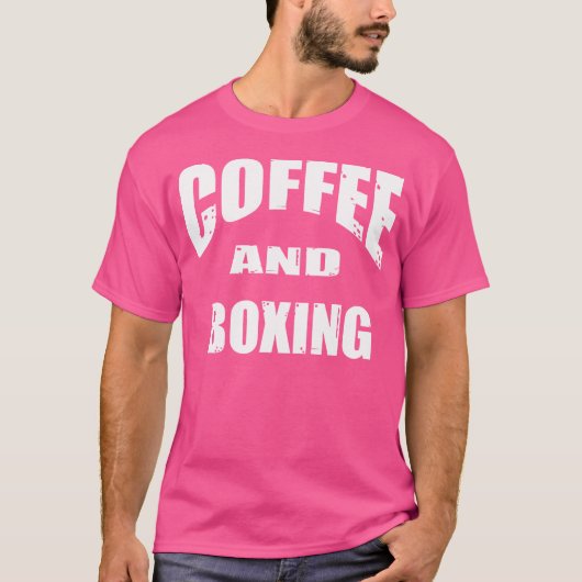 Koffie en boksen Grappige Boxers of Boxer Design T-shirt (Voorkant)