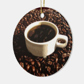 Koffie en bonen keramisch ornament (Links)