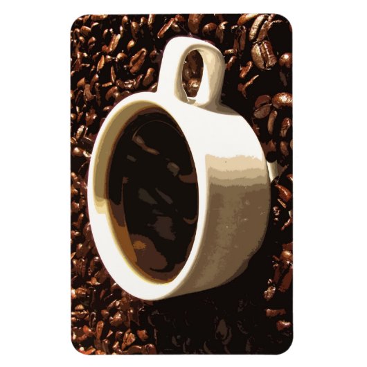 koffie en bonen magneet (Verticaal)