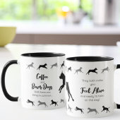 Koffie en Boxer Dogs Two-tone Mok Black & Grey