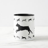 Koffie en Boxer Dogs Two-tone Mok Black & Grey (Midden)
