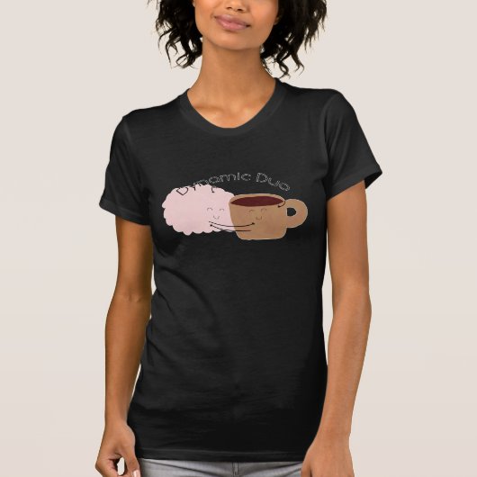 Koffie en Brein zijn het Dynamic Duo! T-shirt (Voorkant)