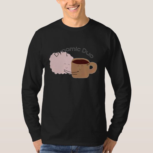 Koffie en Brein zijn het Dynamic Duo! T-shirt (Voorkant)