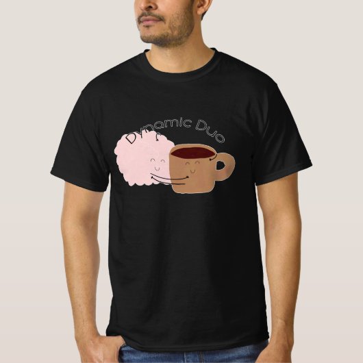 Koffie en Brein zijn het Dynamic Duo! T-shirt (Voorkant)